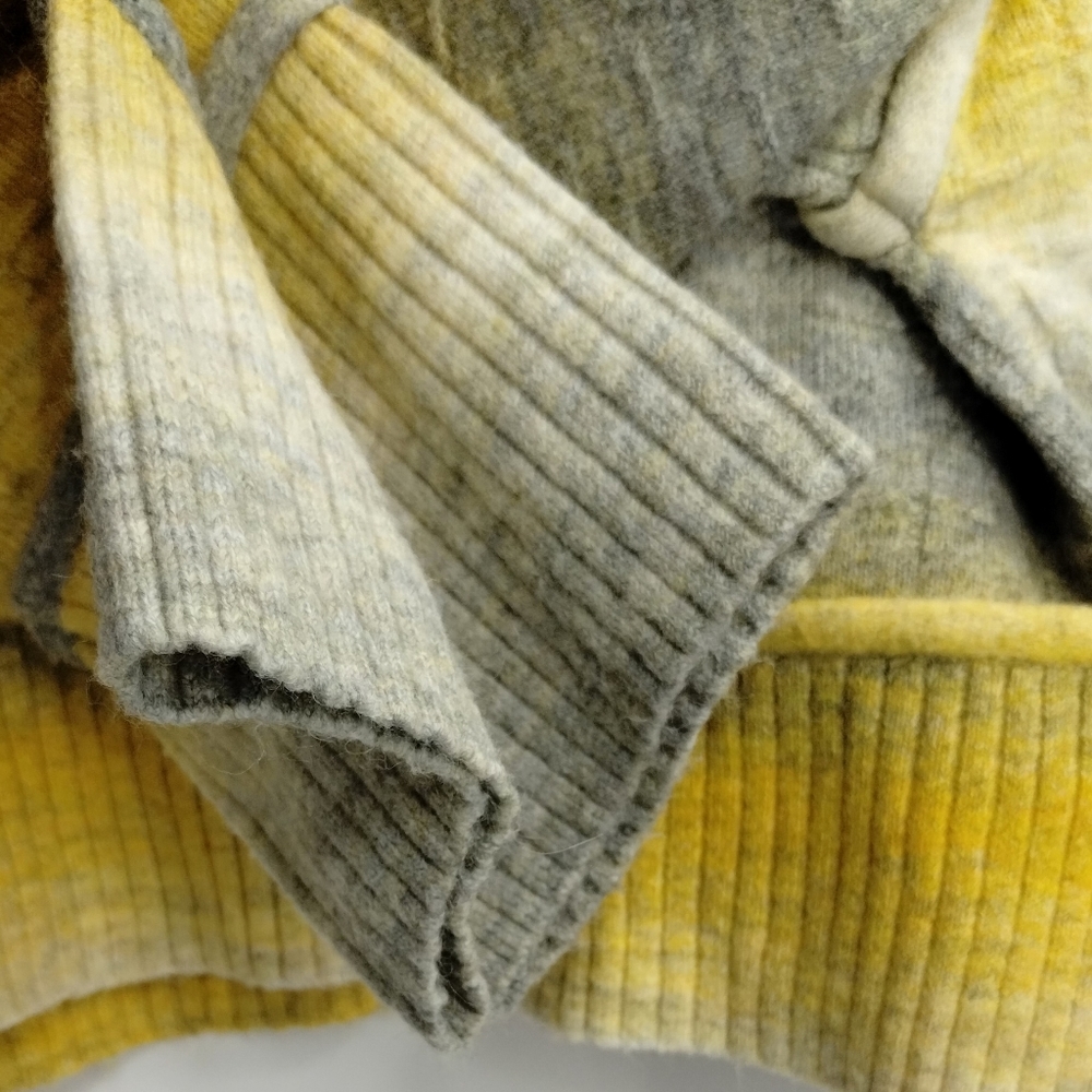 Anthropologie Pilcro Ombre Yellow Striped Cropped Sweater - Picture 8 of 15